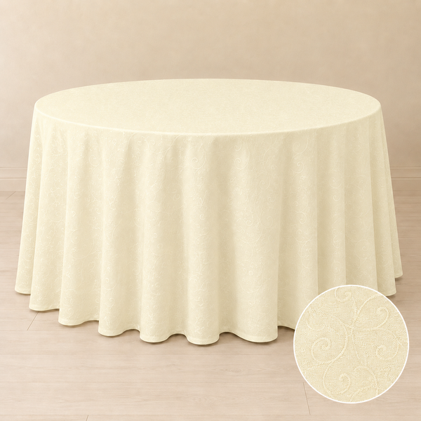 120’’ round jacquard tablecloth