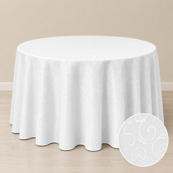 120’’ round jacquard tablecloth