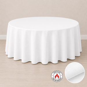 120'' round fire retardant tablecloth