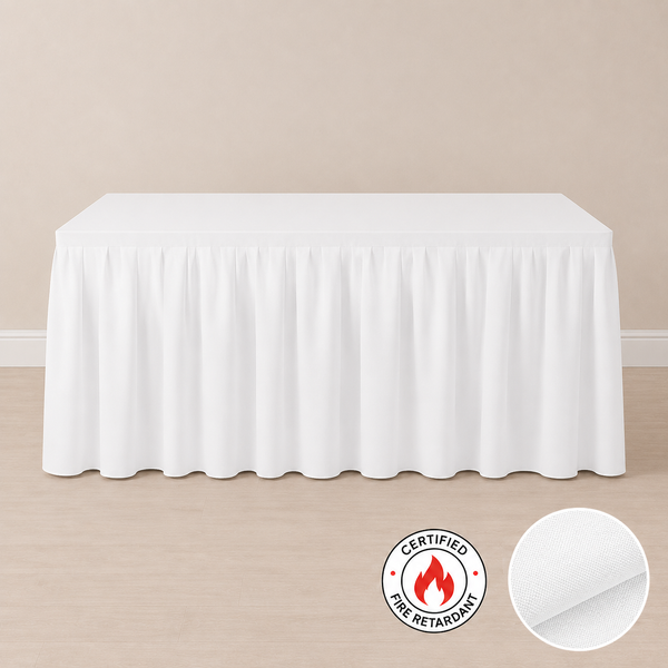 14' fire retardant table skirt