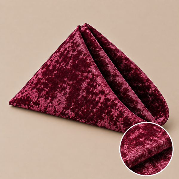 20'' x 20'' crushed velvet napkin (per dozen)
