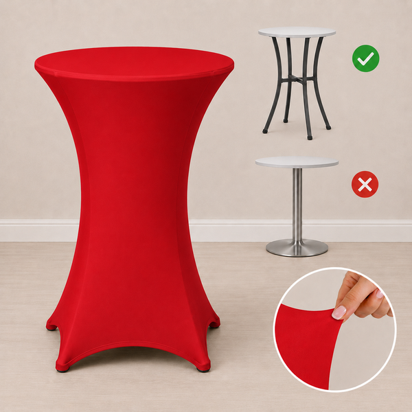 31.5'' x 43.5'' spandex cocktail tablecloth