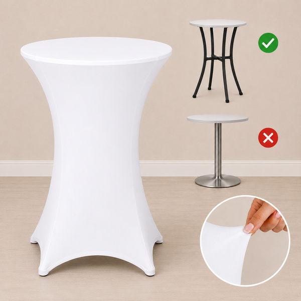 31.5'' x 43.5'' spandex cocktail tablecloth