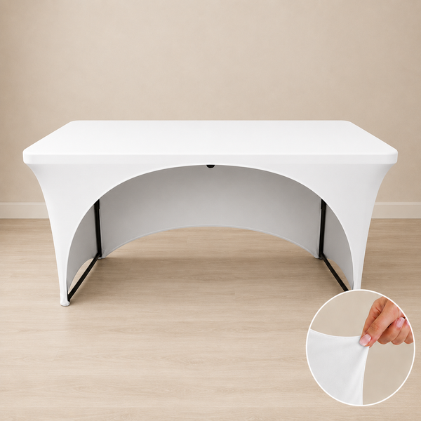4' spandex tablecloth open back