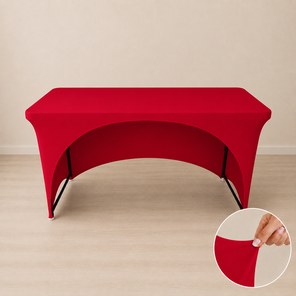 6' spandex open back tablecloth