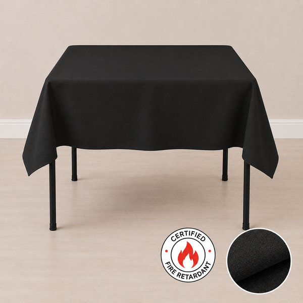 54'' x 54'' fire retardant tablecloth
