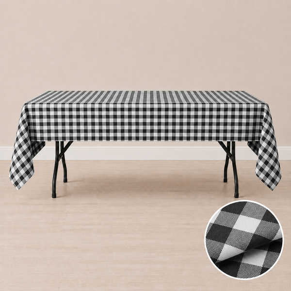 54'' x 120'' checkered tablecloth