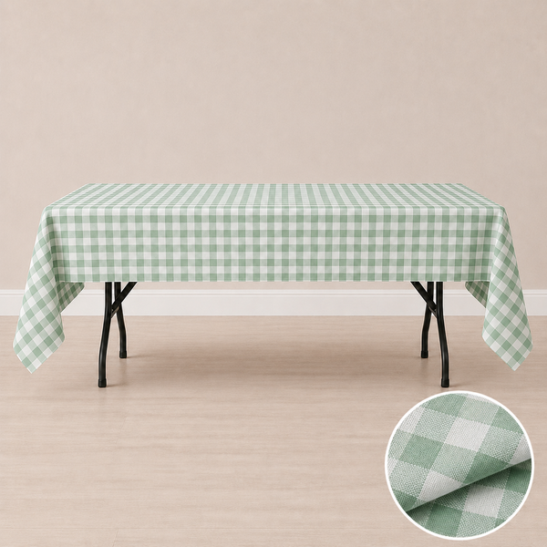 54'' x 120'' checkered tablecloth