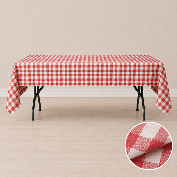 54'' x 120'' checkered tablecloth