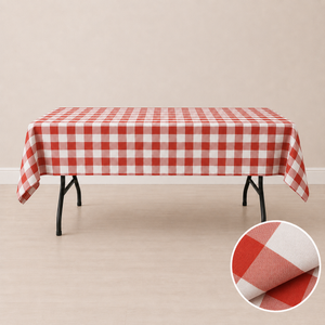 54'' x 96'' checkered tablecloth