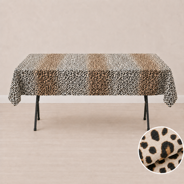 58'' x 94'' tablecloth (leopard pattern)