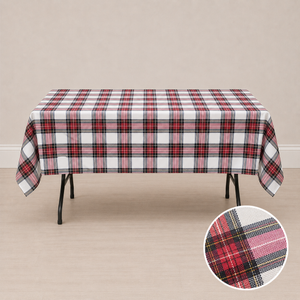 58'' x 94'' tartan tablecloth