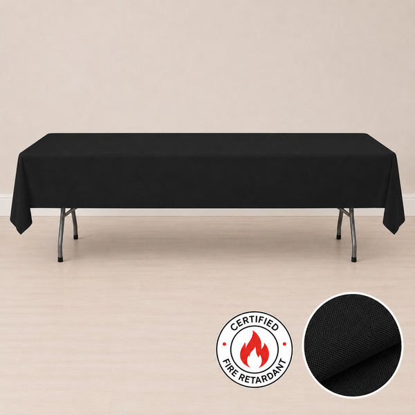 60'' x 126'' fire retardant tablecloth