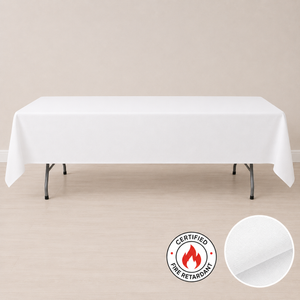 60'' x 126'' fire retardant tablecloth