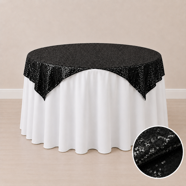 60'' x 60'' sequin tablecloth