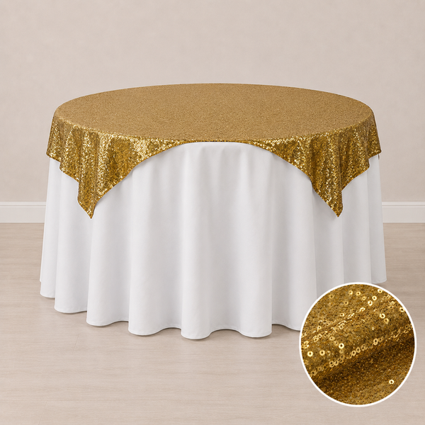 60'' x 60'' sequin tablecloth