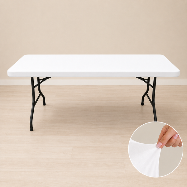 6-ft rectangular spandex table topper (tablecloth)