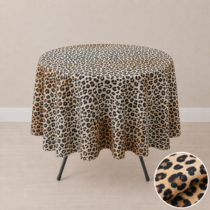 70'' round tablecloth (leopard pattern)