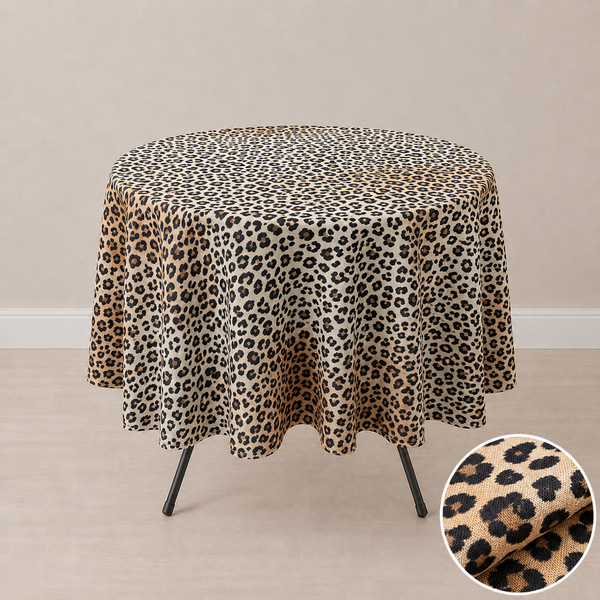 70'' round tablecloth (leopard pattern)