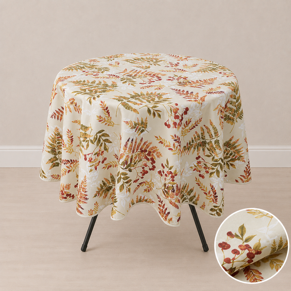 70'' round tablecloth (folha pattern)