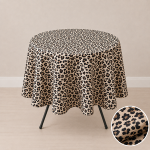 70'' round tablecloth (leopard pattern)