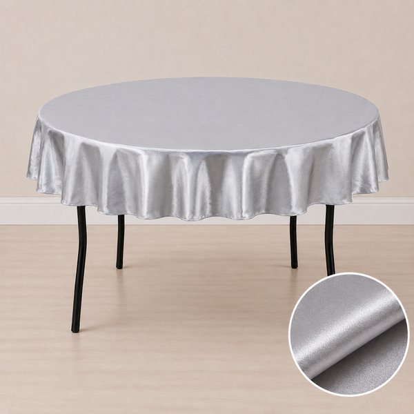 80'' round satin tablecloth