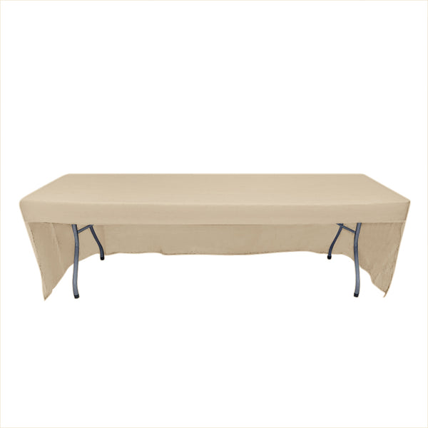 8' fitted regular fabric tablecloth open back