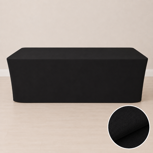 8' fitted regular fabric tablecloth