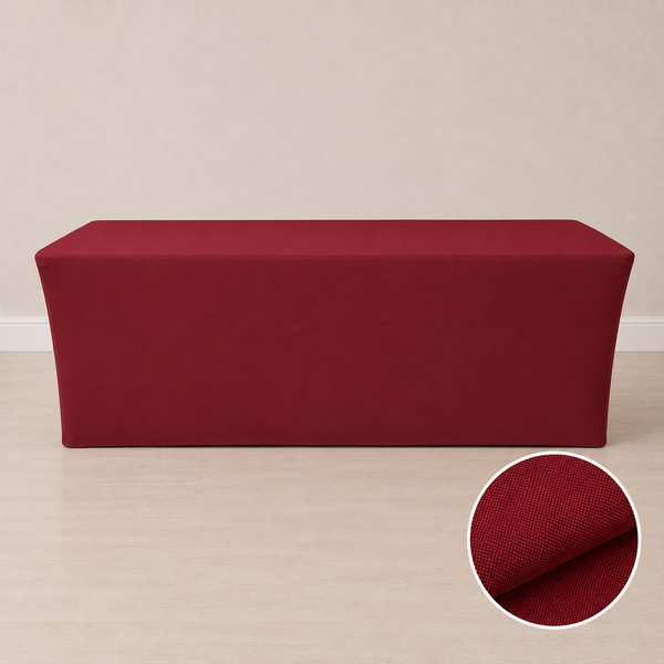 8' fitted regular fabric tablecloth