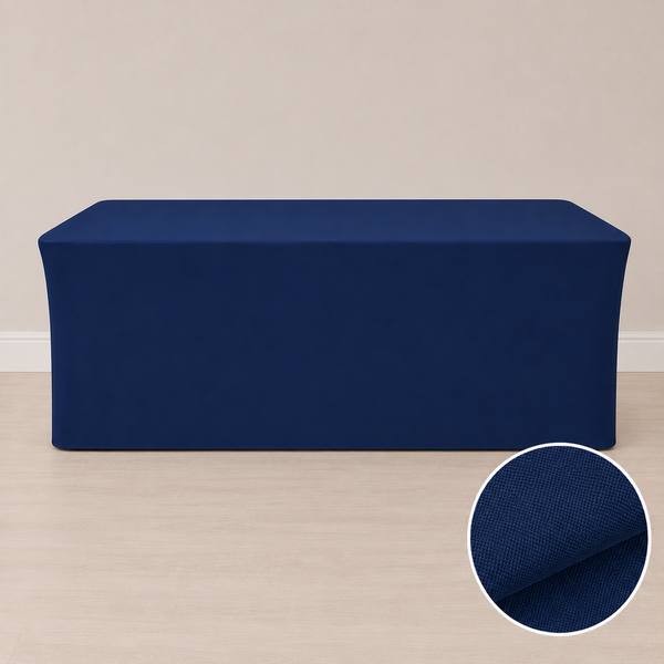 8' fitted regular fabric tablecloth