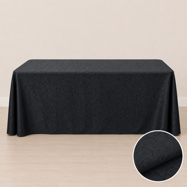 90'' x 132" jacquard tablecloth