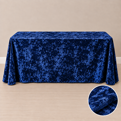 90'' x 132" crushed velvet tablecloth