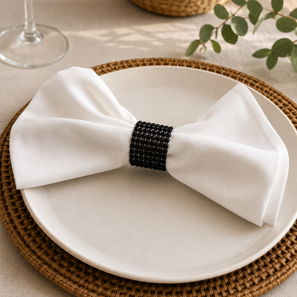 Rhinestone napkin buckles (10-pack)