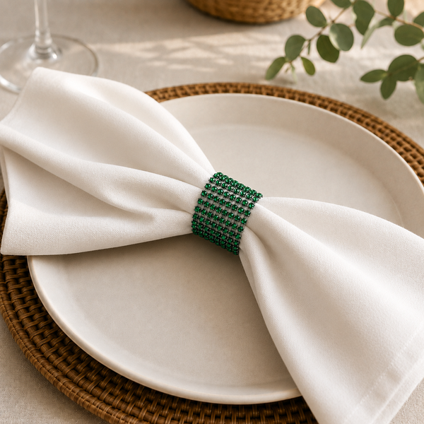 Rhinestone napkin buckles (10-pack)