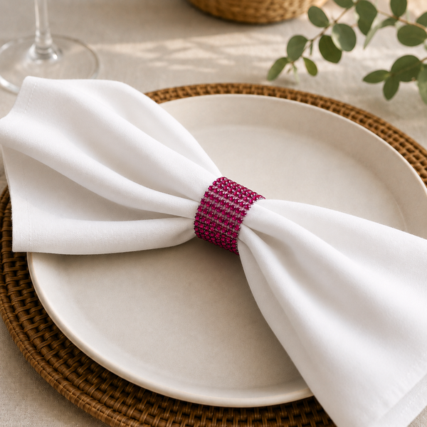 Rhinestone napkin buckles (10-pack)