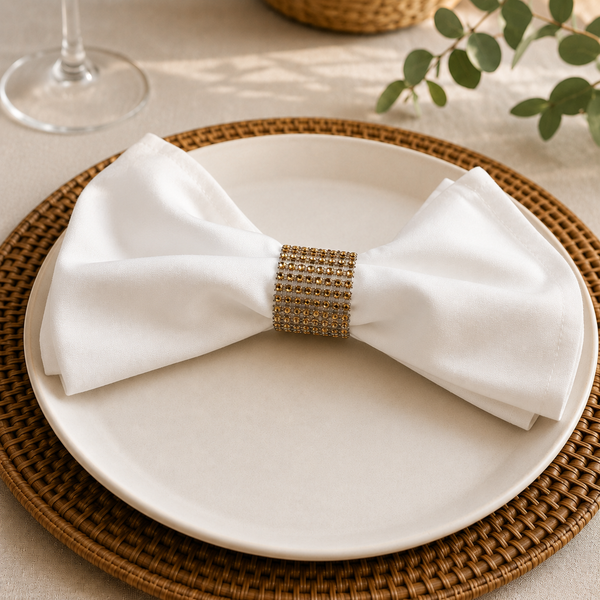 Rhinestone napkin buckles (10-pack)