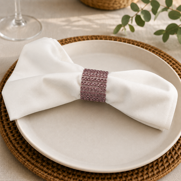 Rhinestone napkin buckles (10-pack)
