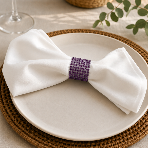 Rhinestone napkin buckles (10-pack)