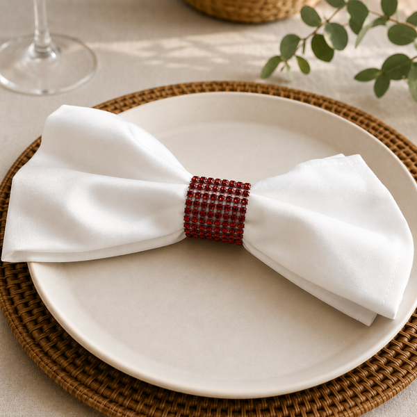 Rhinestone napkin buckles (10-pack)