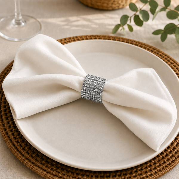 Rhinestone napkin buckles (10-pack)