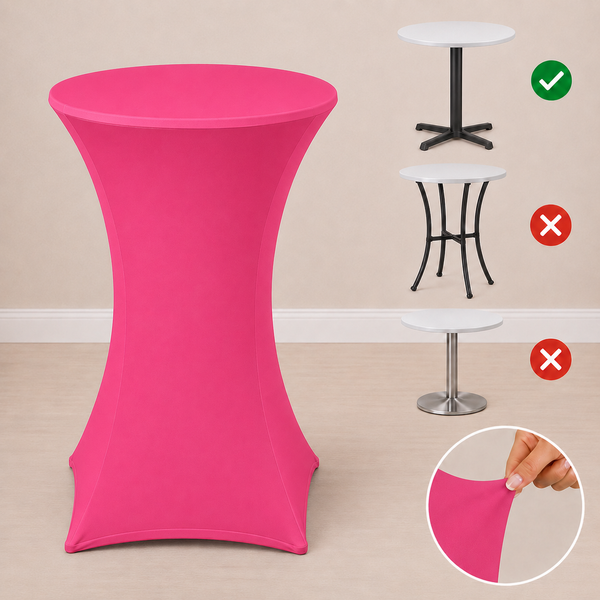 30'' x 42'' spandex cocktail tablecloth