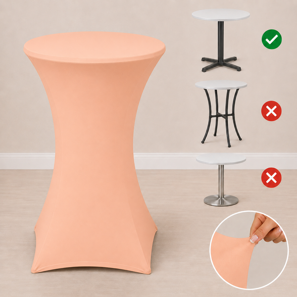 30'' x 42'' spandex cocktail tablecloth