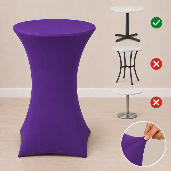 30'' x 42'' spandex cocktail tablecloth
