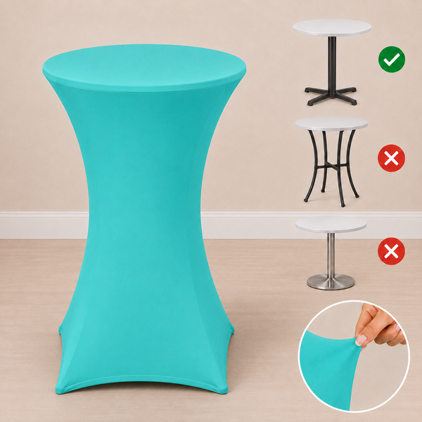 30'' x 42'' spandex cocktail tablecloth