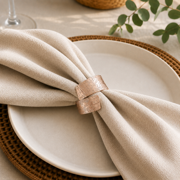 Metal napkin ring, style 2 (10-pack)
