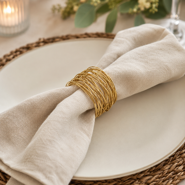 Metal napkin ring, style 7 (per dozen)