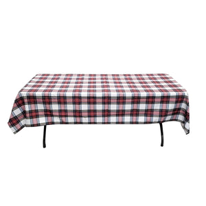 58'' x 94'' tartan tablecloth