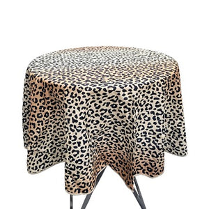 70'' round tablecloth (leopard pattern)