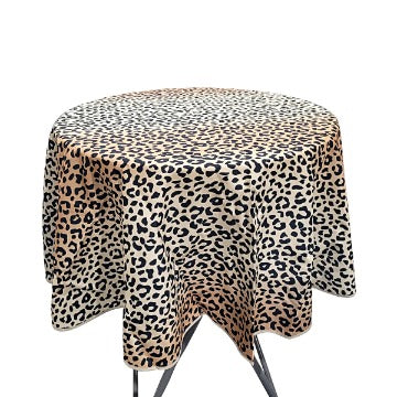 70'' round tablecloth (leopard pattern)