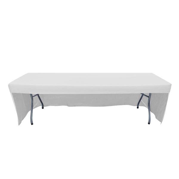 8' fitted regular fabric tablecloth open back